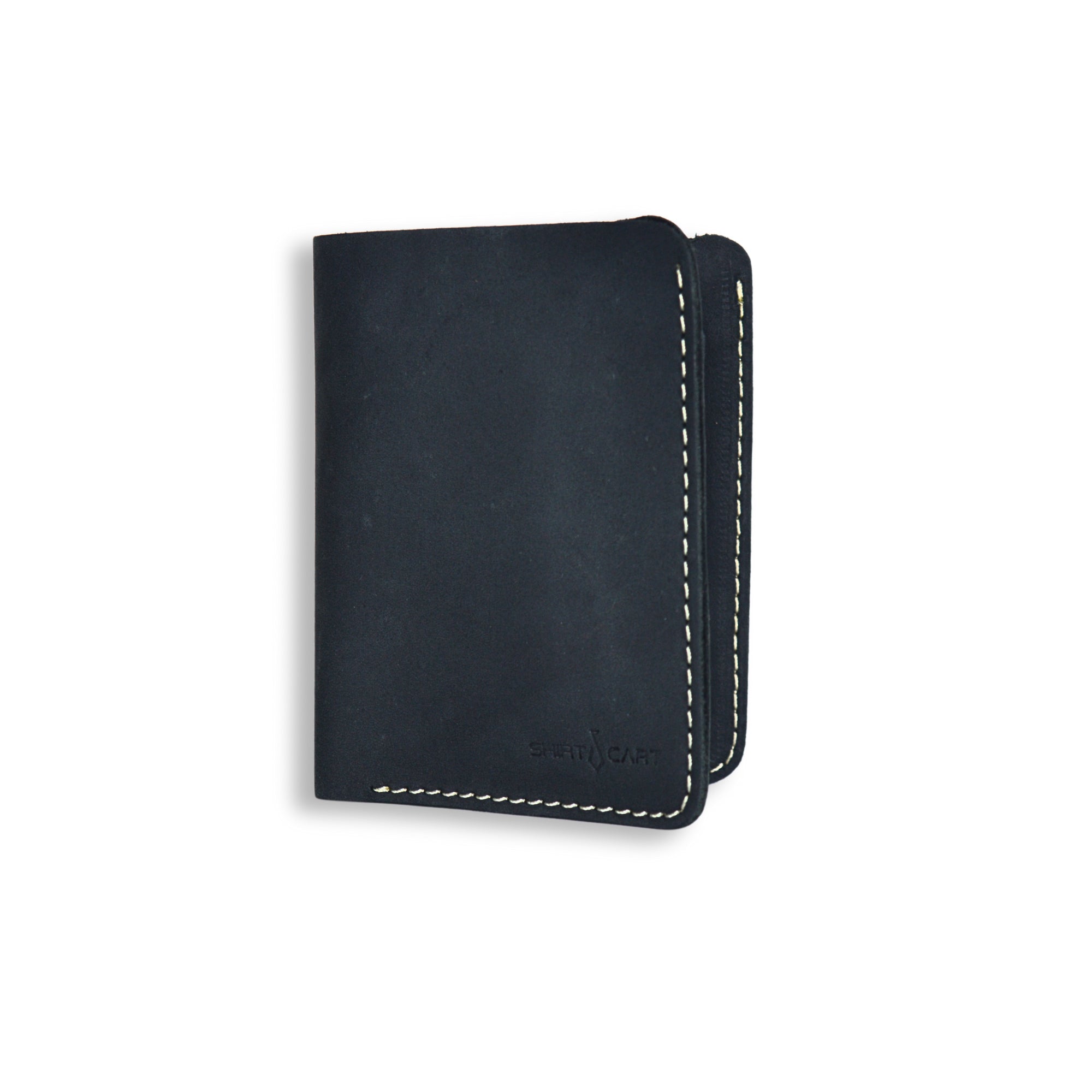 Black Leather Wallet Book Style for Men