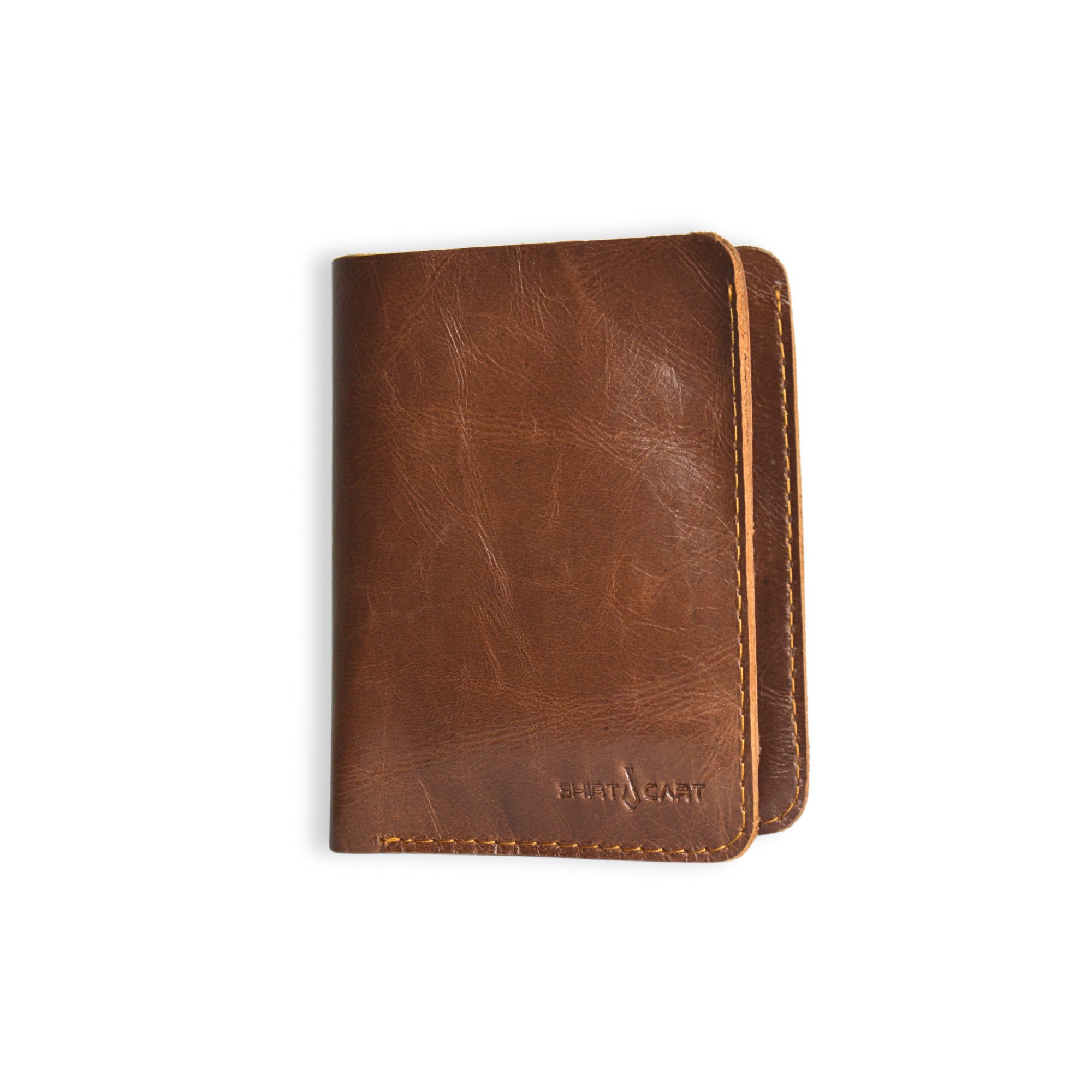 Brown Leather Wallet Book Style for Men