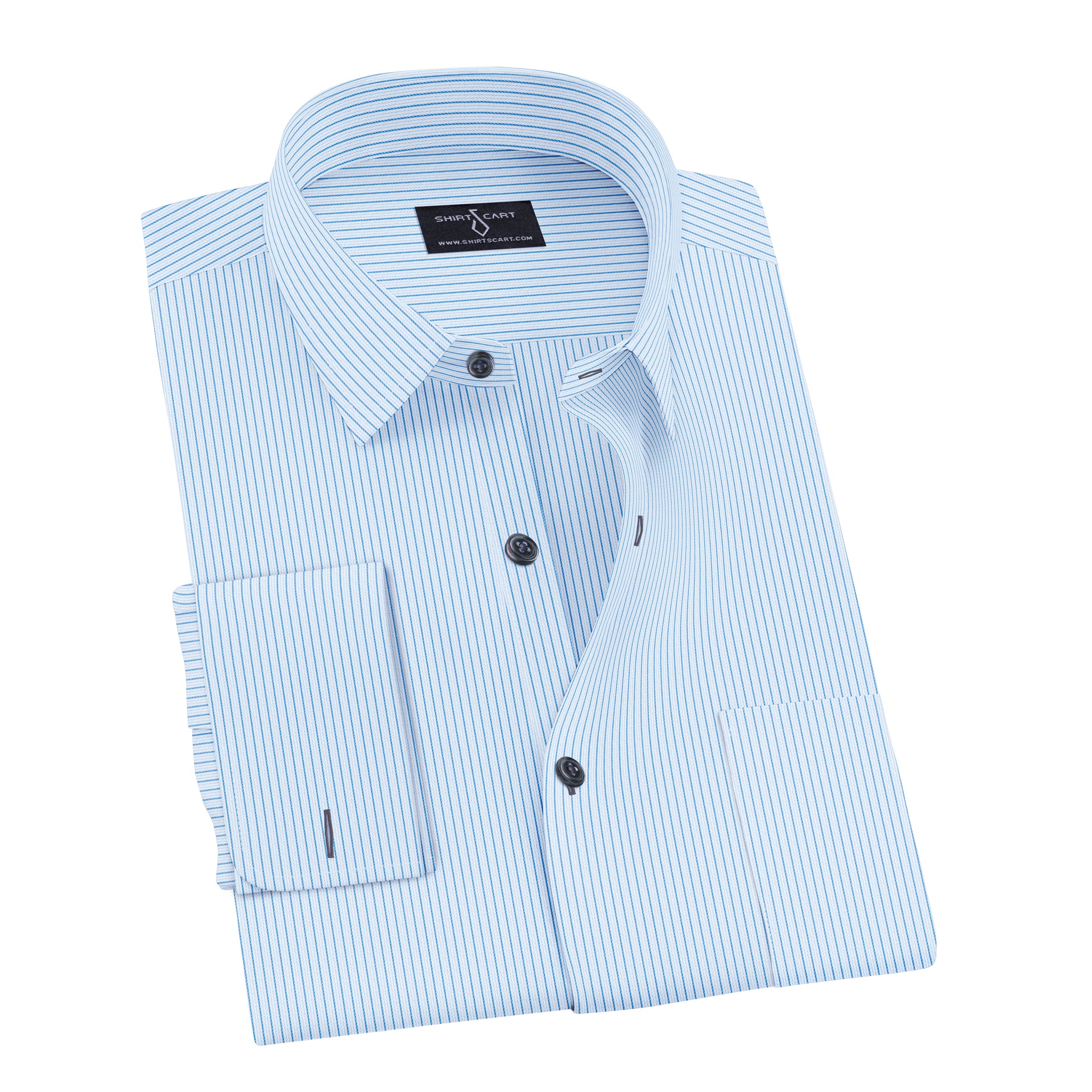 Blue Narrow Stripe Formal Shirt