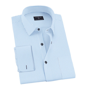 Blue Narrow Stripe Formal Shirt