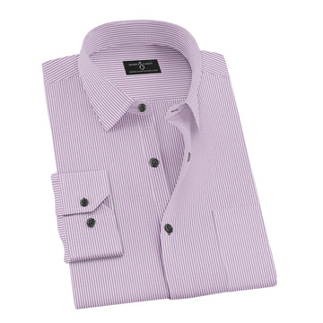 Purple Narrow Stripe Formal Shirt