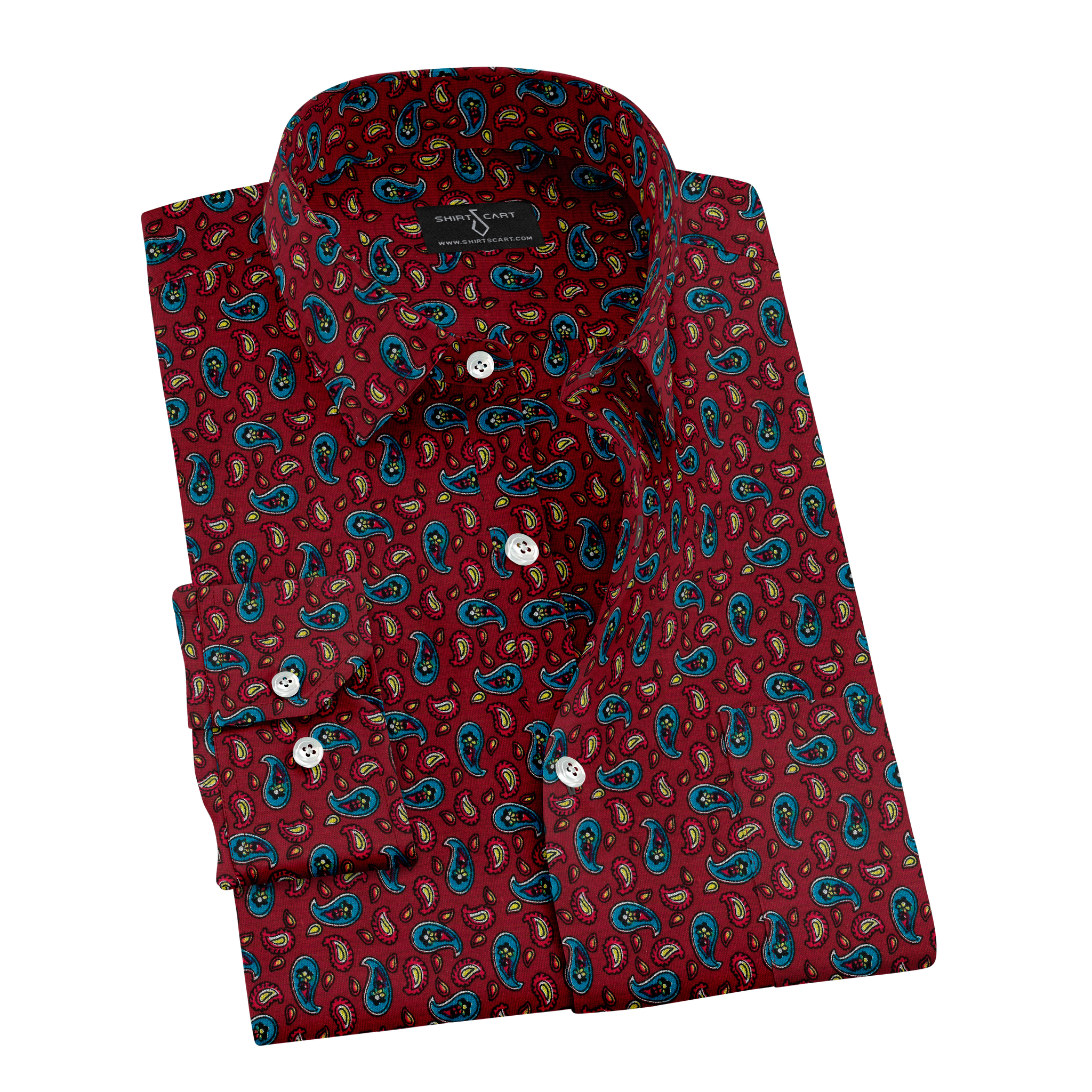 Red Paisley Printed Shirt