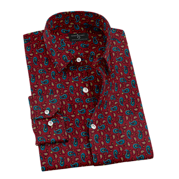 Red Paisley Printed Shirt